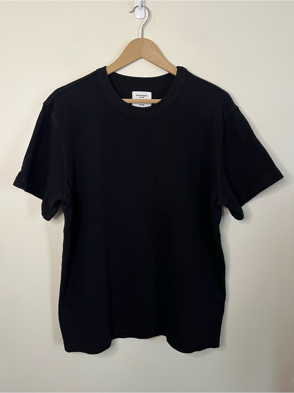 Buck Mason Field Spec Cotton Heavy Tee Black T Shirt Size L